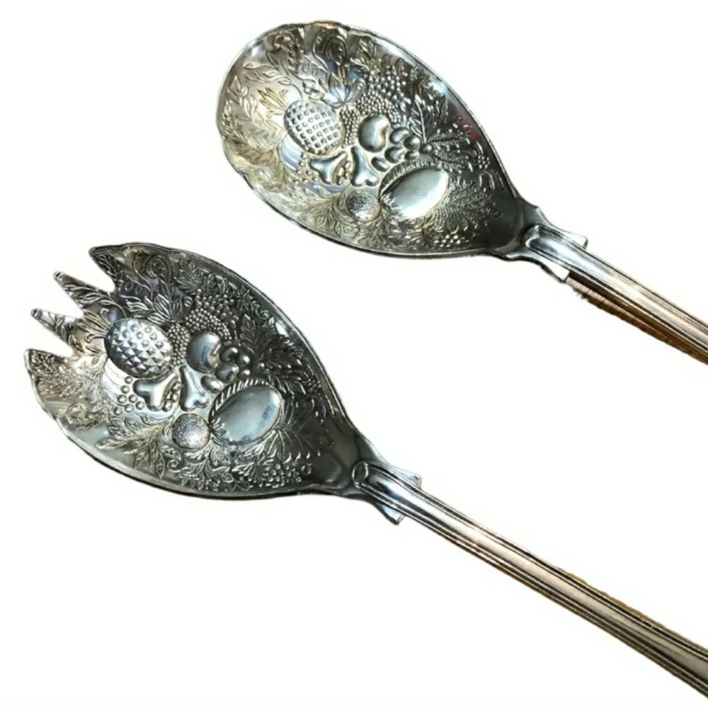 Vintage Silver Plated Serving Set - Kings Fruit MotifVintage EUC!